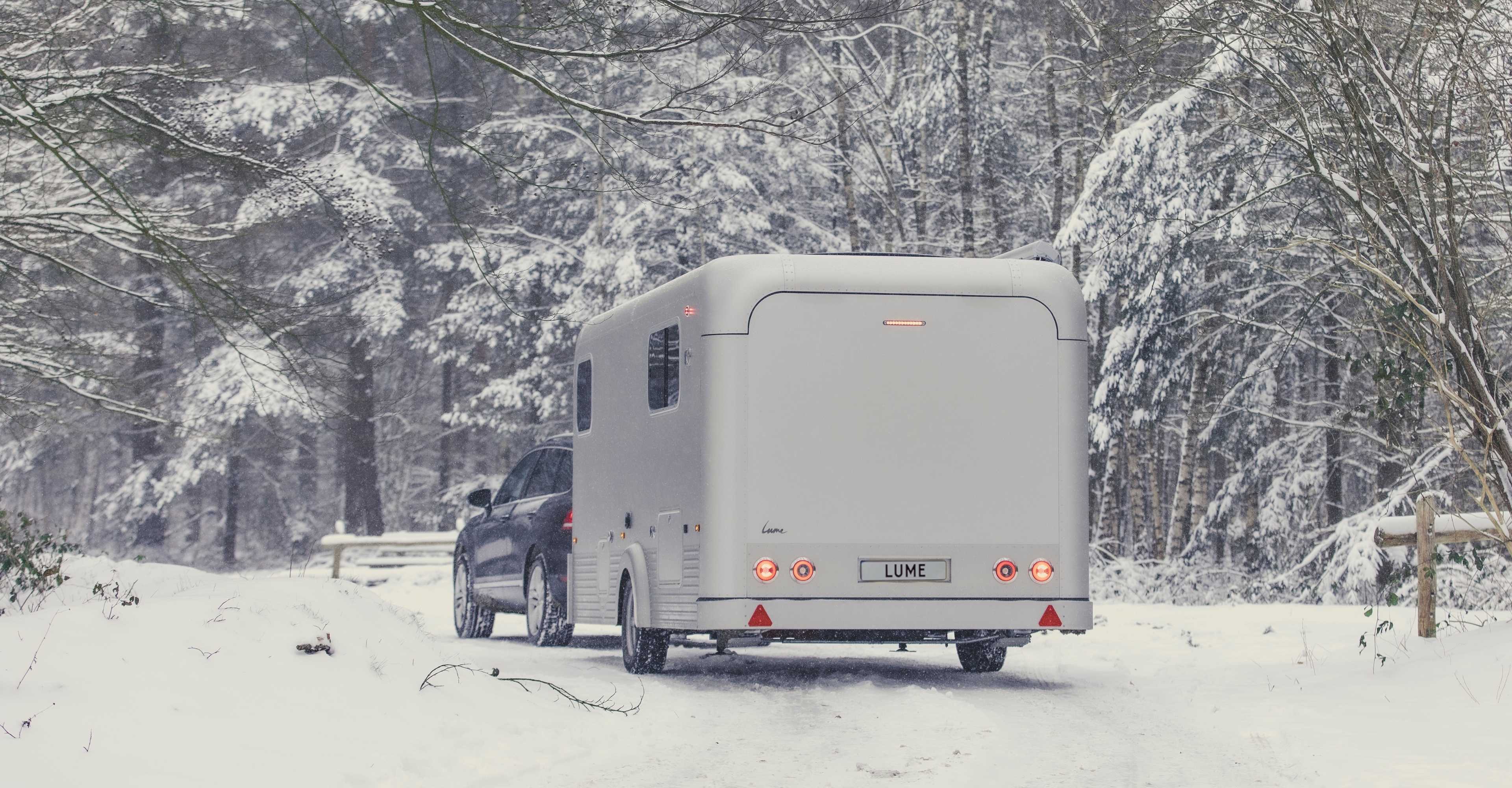 Nordic driving through the snow