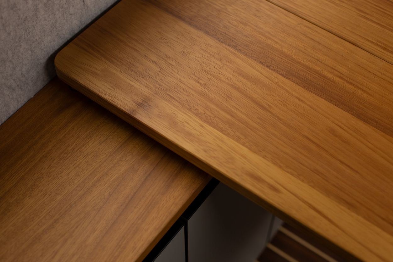 Iroko hardwood inside Lume