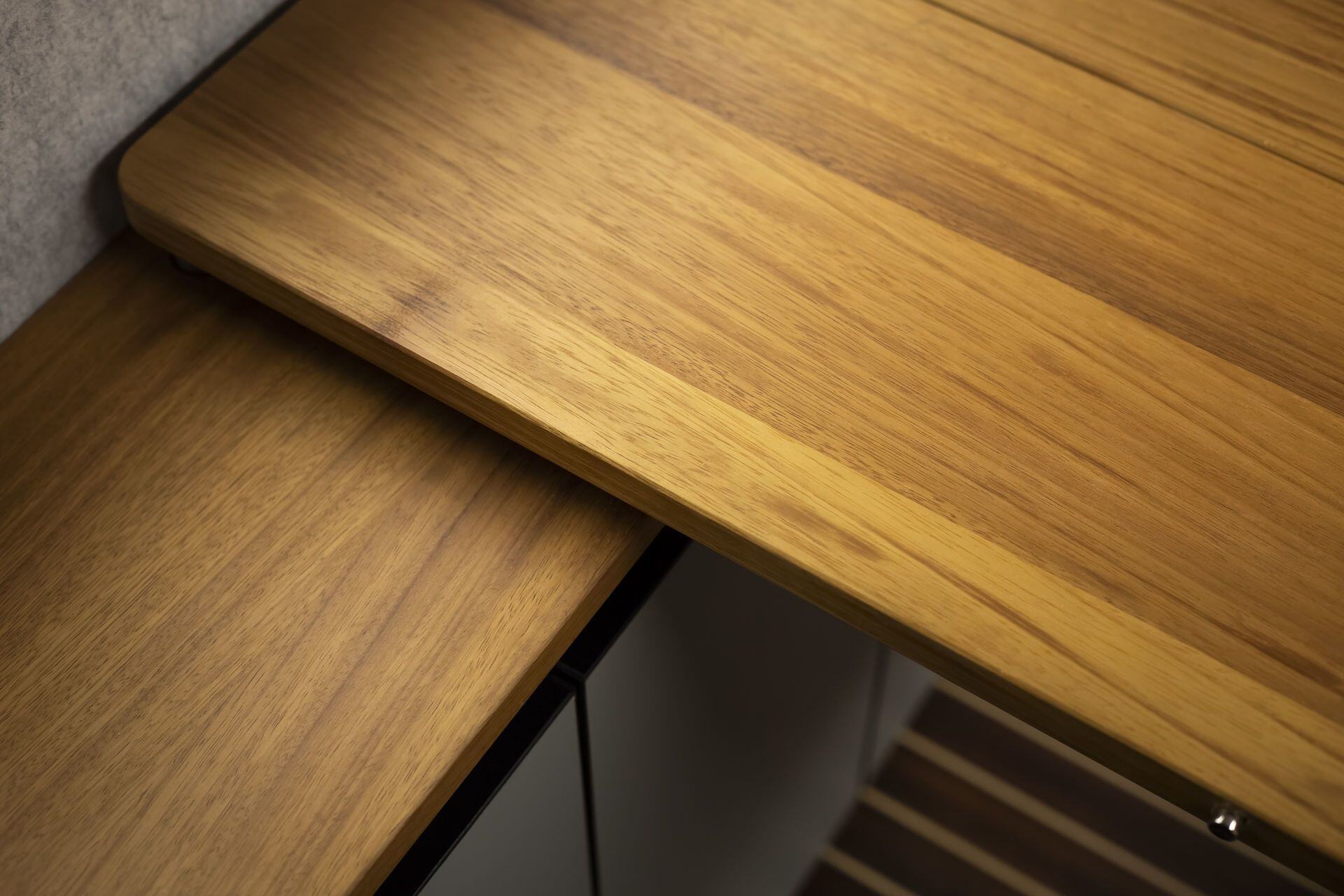 Iroko hardwood inside Lume