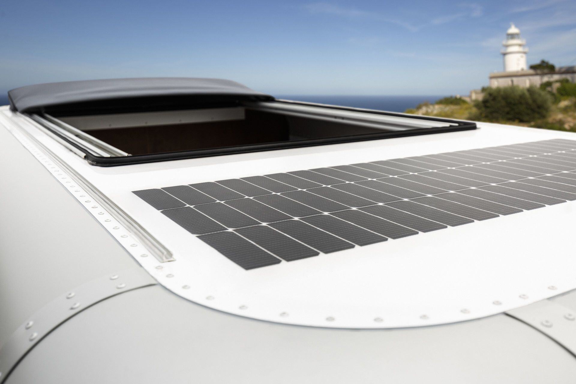 Solar panels on roof